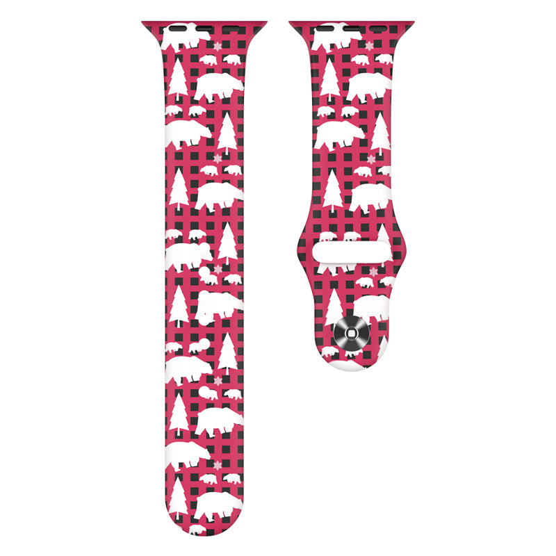 Soft Silicone Christmas Pattern Adjustable Watch Band Strap for Apple Watch Ultra 49mm Ultra 2 49mm Series 9 45mm SE (2023) 44mm Series 8 45mm 7 45mm 6 5 4 SE 44mm SE (2022) 44mm 3 2 1 42mm Size L Soft Silicone Christmas Pattern Adjustable Watch Band Strap for Apple Watch Ultra 49mm Ultra 2 49mm Series 9 45mm SE (2023) 44mm Series 8 45mm 7 45mm 6 5 4 SE 44mm SE (2022) 44mm 3 2 1 42mm Size L